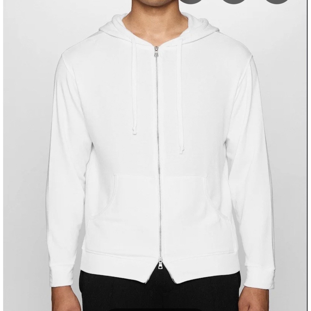 BLEUSALT Malibu the Unizex Zip Hoodie White Size 00/XXSmall  Runs Big GUC